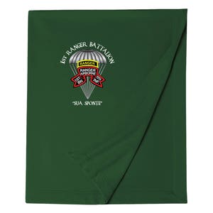 1/75th Ranger Battalion Original Scroll w/ Ranger Tab Embroidered Blanket-3824 image 4