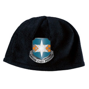 313th Military Intelligence (Airborne) Crest Embroidered Fleece Beanie-15661