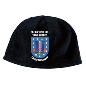 1-187th Regimental Combat Team Embroidered Fleece Beanie-15767