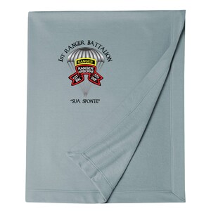 1/75th Ranger Battalion Original Scroll w/ Ranger Tab Embroidered Blanket-3824 image 10