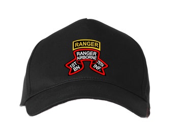 Gorra de béisbol bordada del Batallón de Rangers (pergamino original) 1/75 - 10526