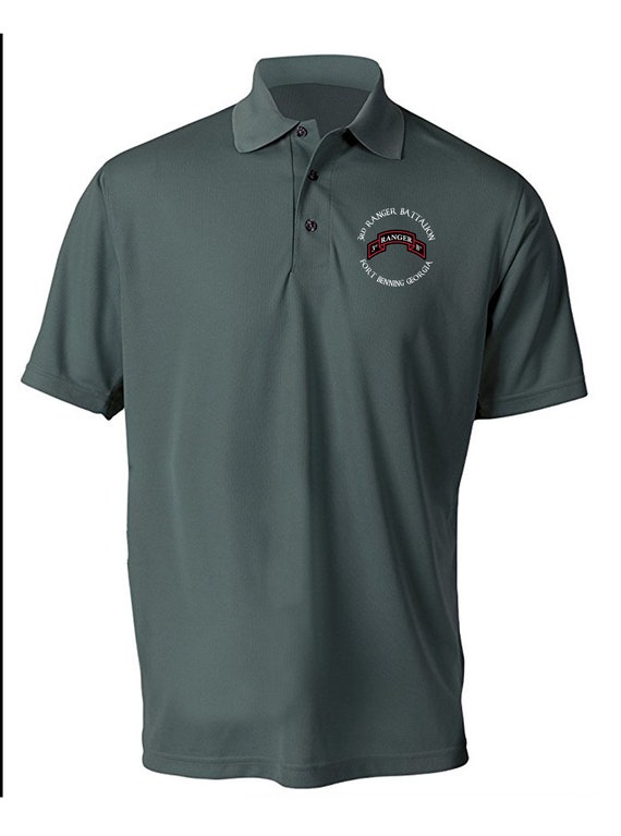 3/75th Ranger Battalion Embroidered Moisture Wick Polo Shirt
