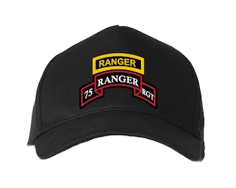 Gorra de béisbol bordada del 75.º Regimiento de Rangers - 10537