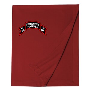 D Company 75th Ranger Company -Vietnam-Embroidered Blanket-13150