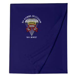 1/75th Ranger Battalion Original Scroll w/ Ranger Tab Embroidered Blanket-3824 image 7