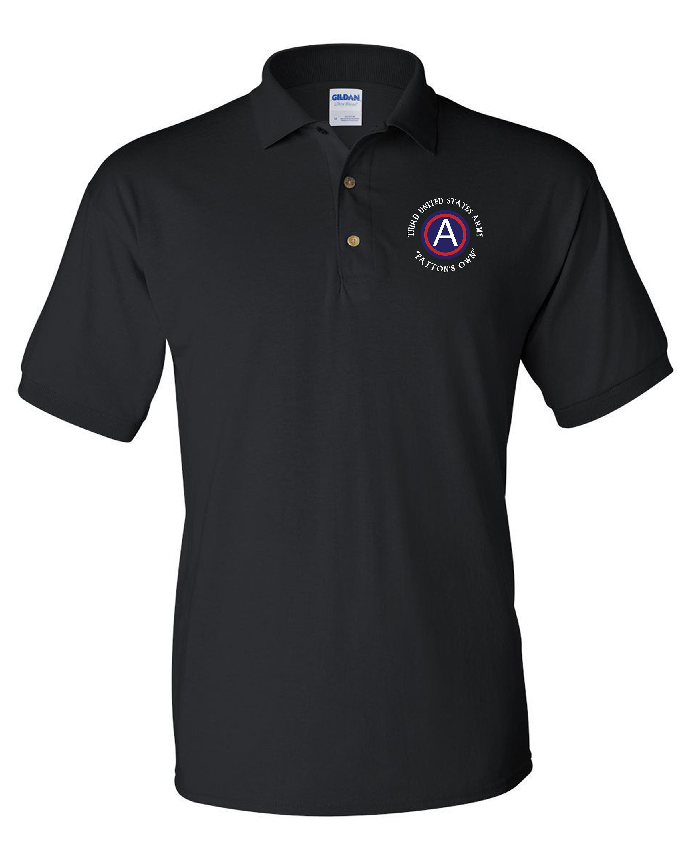 3rd Army (US Army Central)-embroidered Cotton Polo Shirt -10635