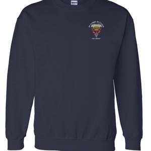 1/75th Ranger Battalion-Original Scroll Tab Embroidered Sweatshirt-3879 Navy Blue