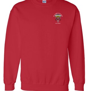 1/75th Ranger Battalion-Original Scroll Tab Embroidered Sweatshirt-3879 Red