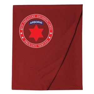 6th Infantry Division (Airborne) Embroidered Blanket-12783