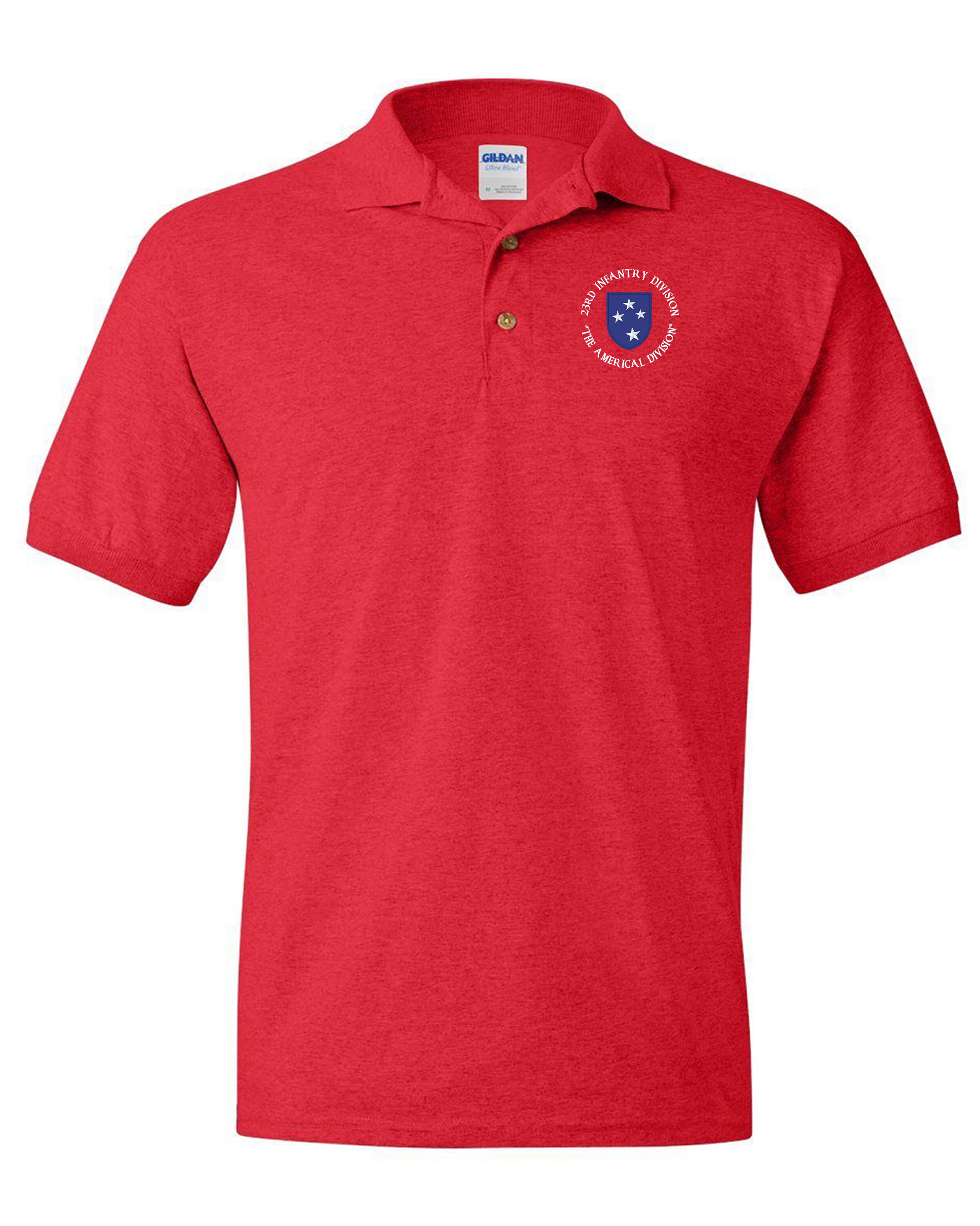 Kleding Gender-neutrale kleding volwassenen Tops & T-shirts Polos Army 23rd Infantry Division Embroidered Performance Golf Polo 
