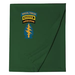 US Army Special Forces Triple Canopy Embroidered Blanket-15282