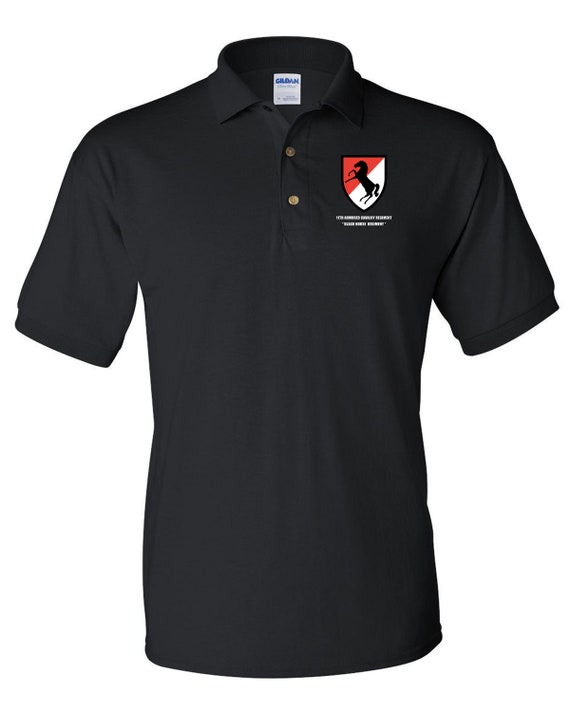 11th Armored Cavalry Regiment Embroidered Cotton Polo Shirt 3916 Etsy