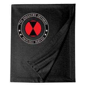 7th Infantry Division Embroidered Blanket-12823