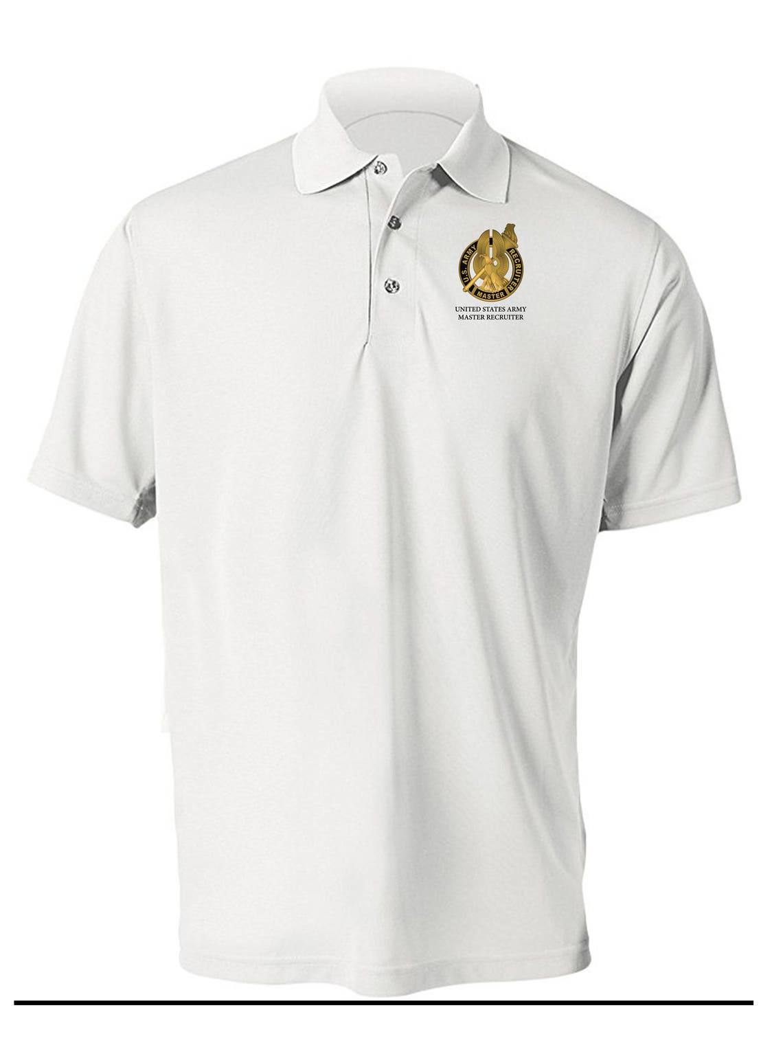 US Army Master Recruiter Embroidered Moisture Wick Polo