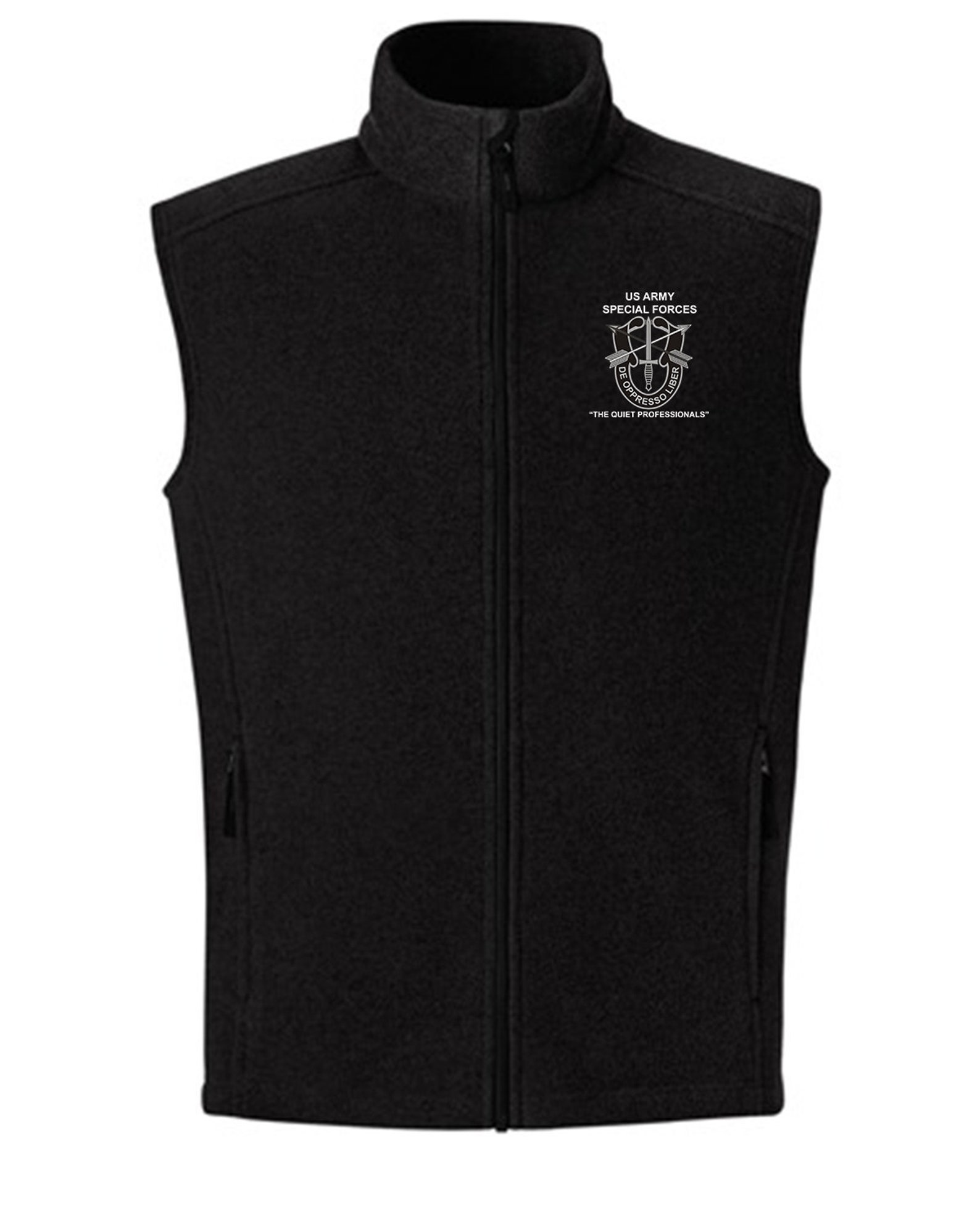 U.S. Army Special Forces Embroidered Fleece Vest-16352 | Etsy