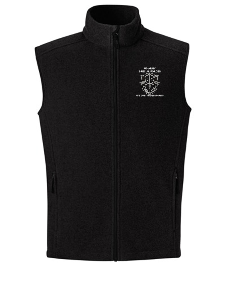U.S Army Special Forces Embroidered Fleece Vest-16352