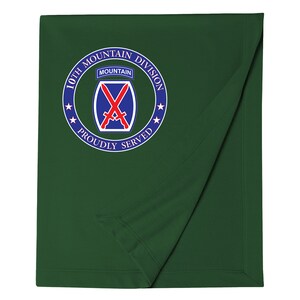 10th Mountain Division &quot;Climb to Glory&quot; Embroidered Blanket-12910