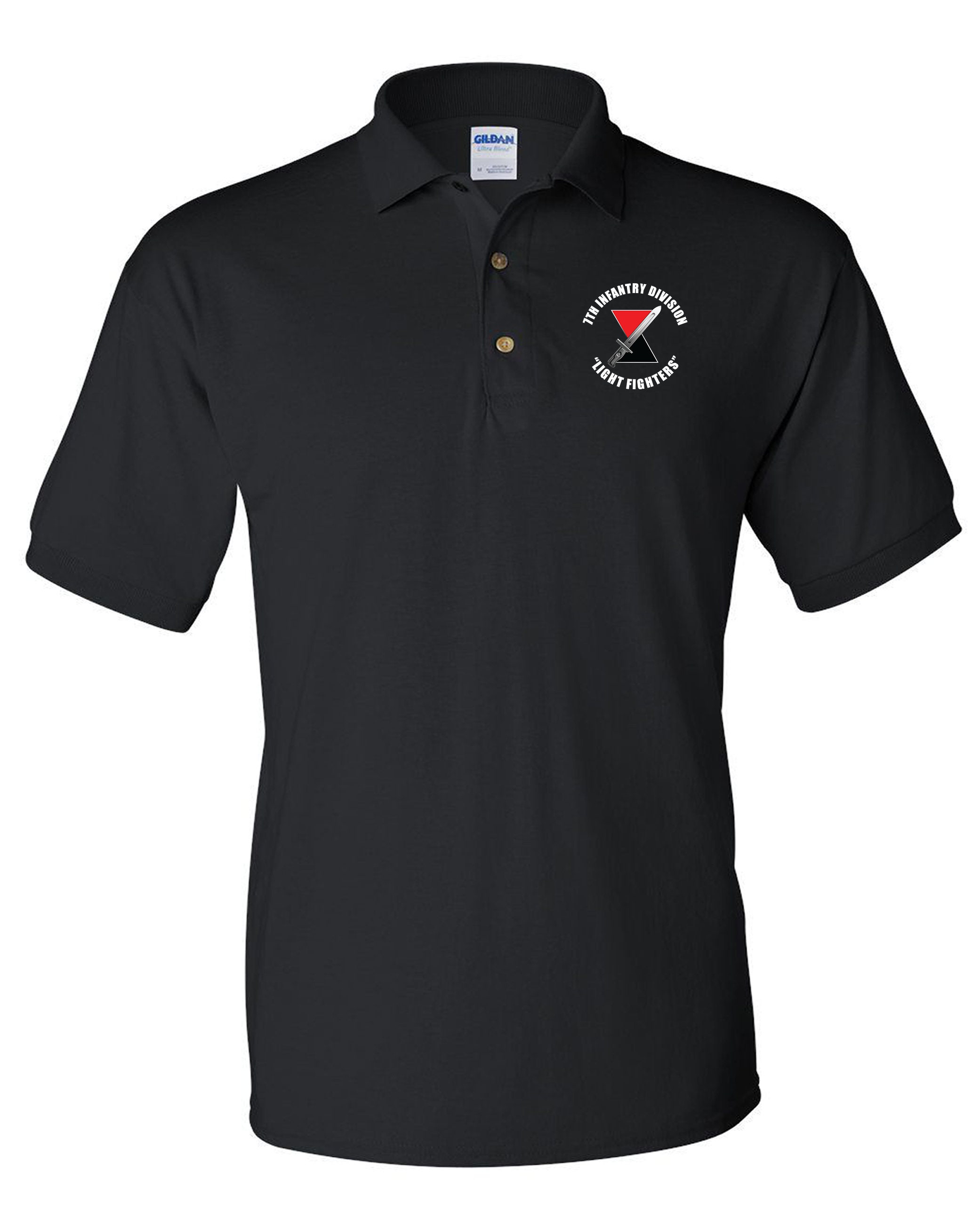7th Infantry Division Embroidered Cotton Polo Shirt -10967