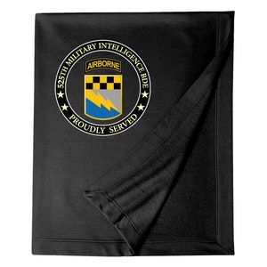 525th Military Intelligence (Airborne) Embroidered Blanket-15432