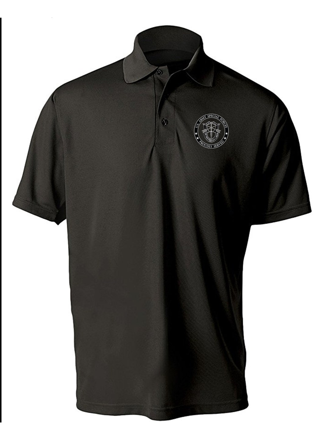 US Army Special Forces -embroidered Moisture Wick Polo Shirt