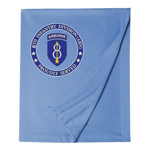 8th Infantry Division (Airborne) Embroidered Blanket-13829