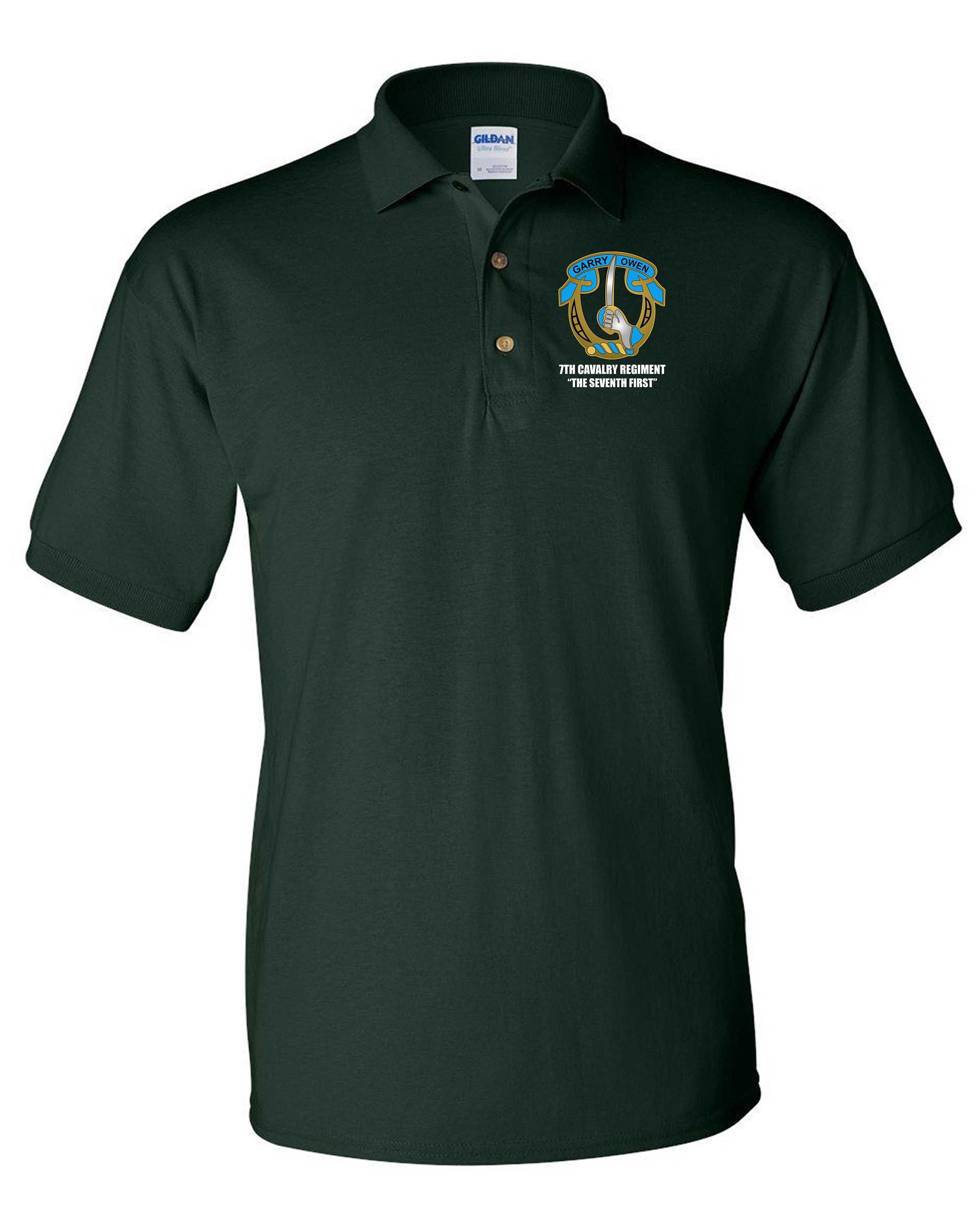 アメリカ陸軍第7騎兵連隊キャバルリーシャツ　スーベニア　パーティーシャツ 7th Cavalry Regiment Embroidered Cotton Polo Shirt -4262 - Etsy