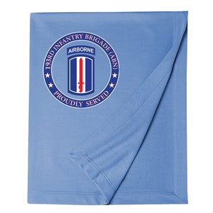 193rd Infantry Brigade (Airborne) Embroidered Blanket-13950