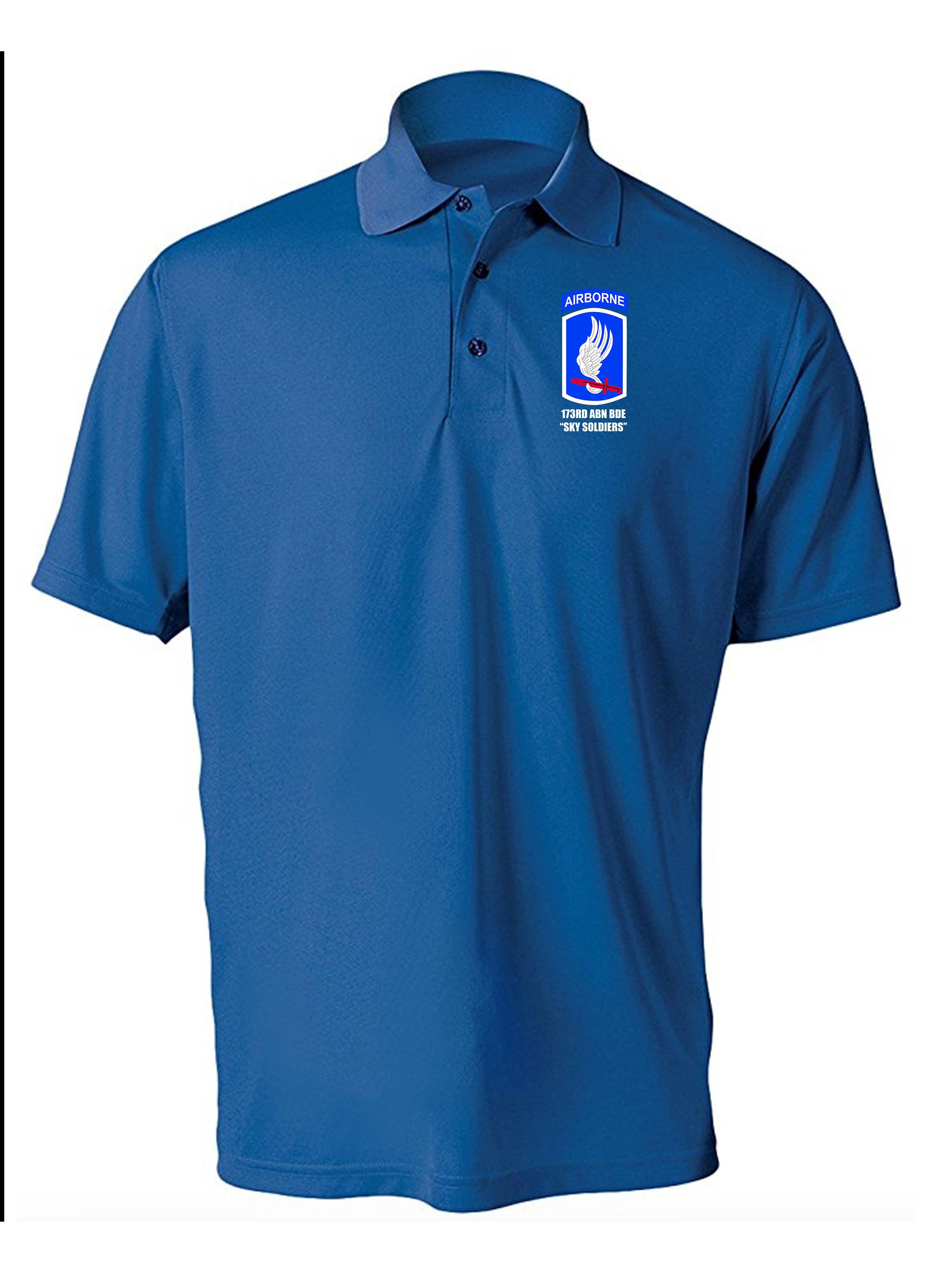 173rd Airborne Brigade Embroidered Moisture Wick Polo Shirt - Etsy