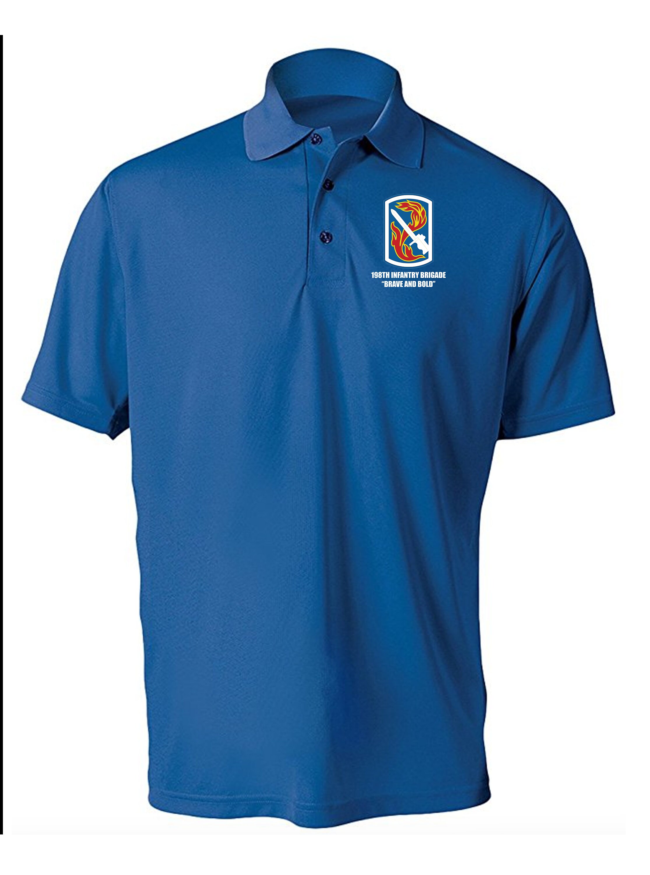 198e Brigade d’infanterie légère humidité mèche Polo Chemise-8523 brodée 198e mèche Brigade d’infanterie légère humidité mèche 198e Polo Chemise-8523 brodée 018d50