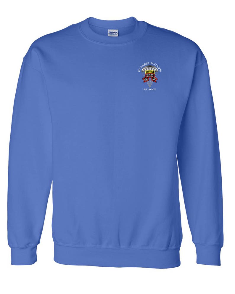 1/75th Ranger Battalion-Original Scroll Tab Embroidered Sweatshirt-3879 Royal Blue