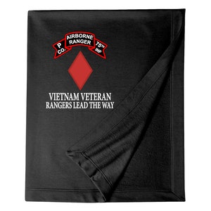 P Company 75th Ranger Company -Vietnam-Embroidered Blanket-13676