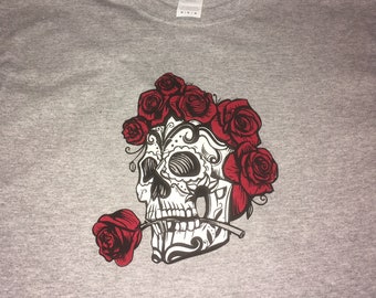 Sugar Skull and Roses Shirt.. Grateful Dead / Dead and Company/ Lot shirt / Dead shirt / Very cool.