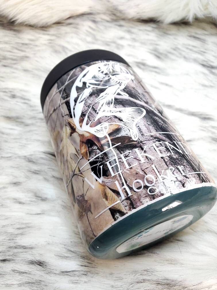 Camo YETI / Camo Koozie Fishing / YETI Koozie Fishing / Etsy