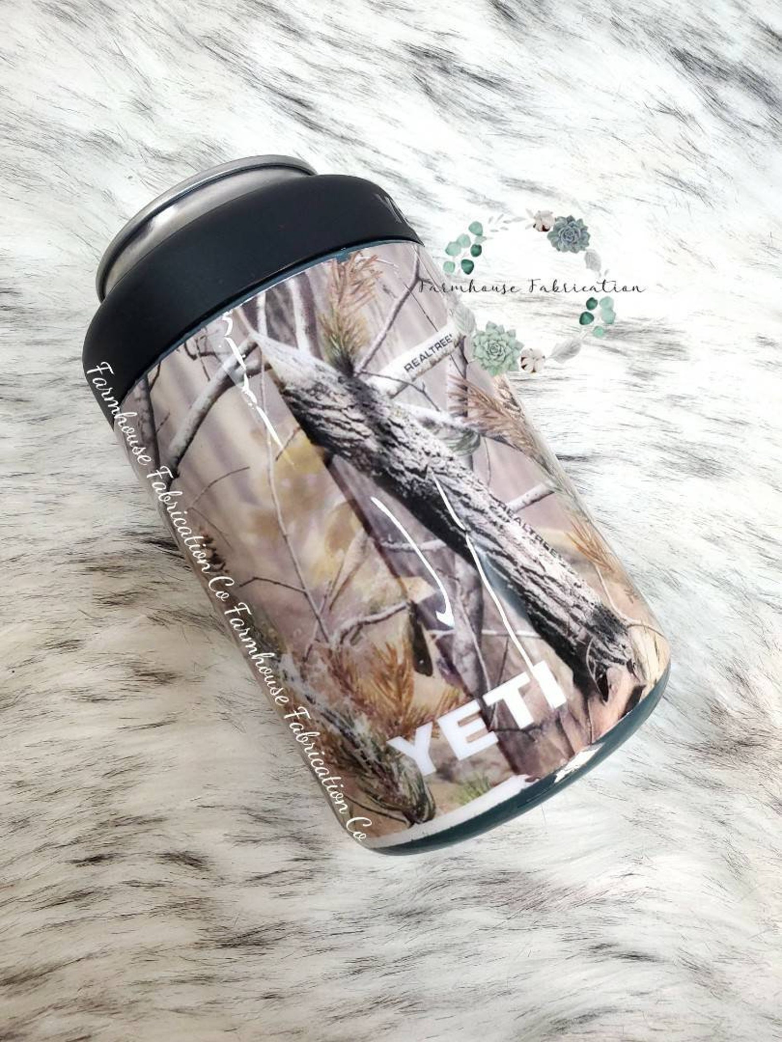 Camo YETI / Camo Koozie Fishing / YETI Koozie Fishing / Etsy