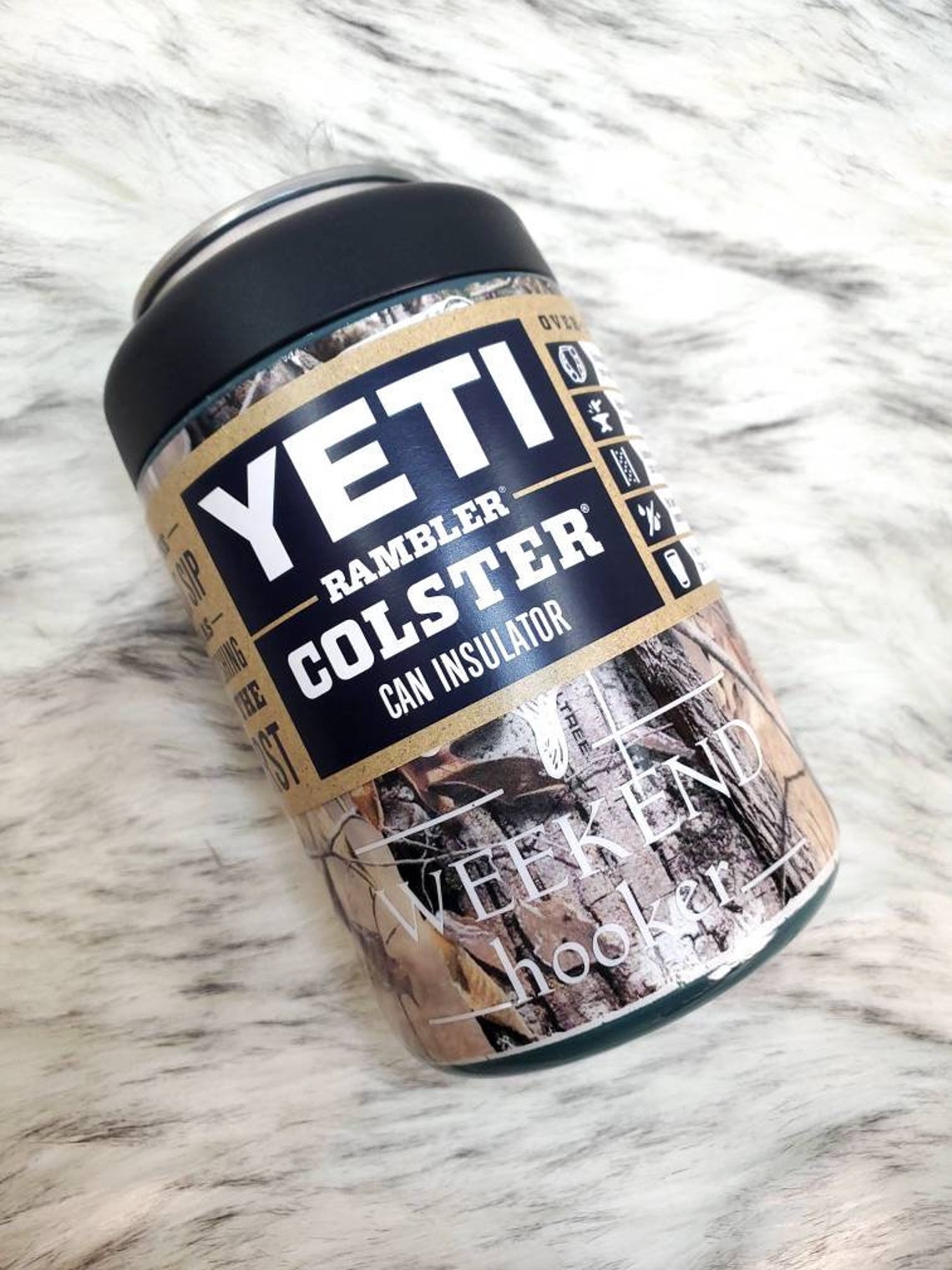 Camo YETI / Camo Koozie Fishing / YETI Koozie Fishing / Etsy