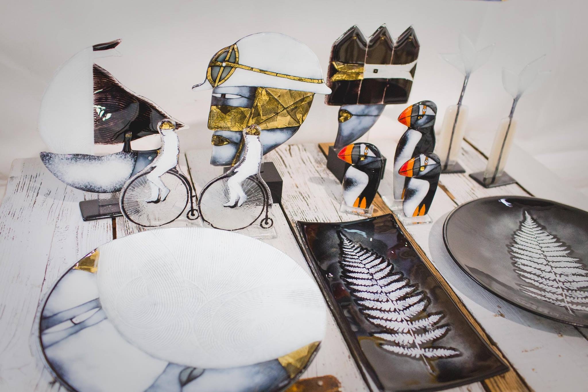 Rabbit Statue Unique Made From Fused Glass. Perfect Gift Idea