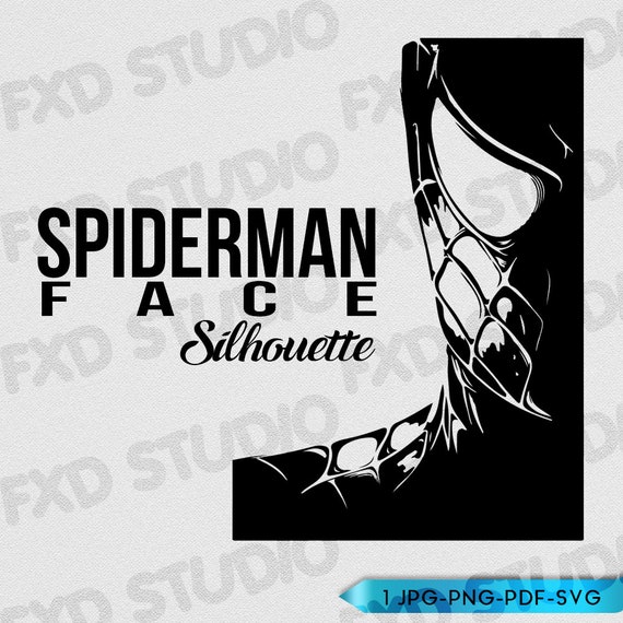 Download Free Spider Man Face Silhouette Clip Art Image Marvel S Etsy SVG Cut Files
