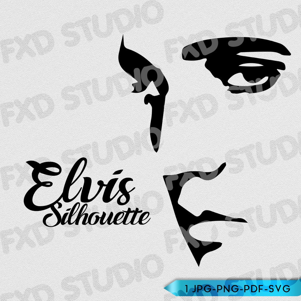 Download Elvis Face Silhouette Clip Art Image Elvis Silhouette ...