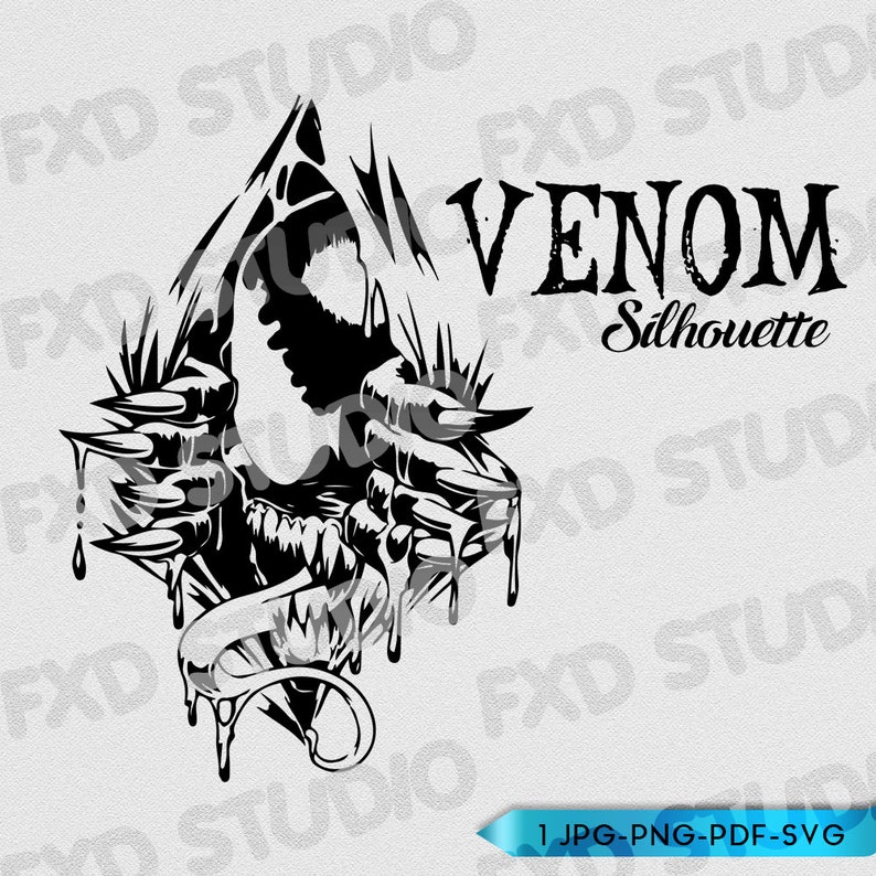 Download Marvel Character Venom Silhouette T Shirt Printable File Venom Svg Venom Clip Art Venom Silhouette Clip Art Image Svgpng File Paper Party Kids Craft Supplies Tools