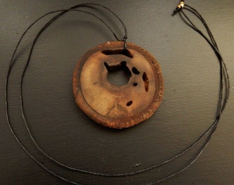 Walnut tree wood pendant