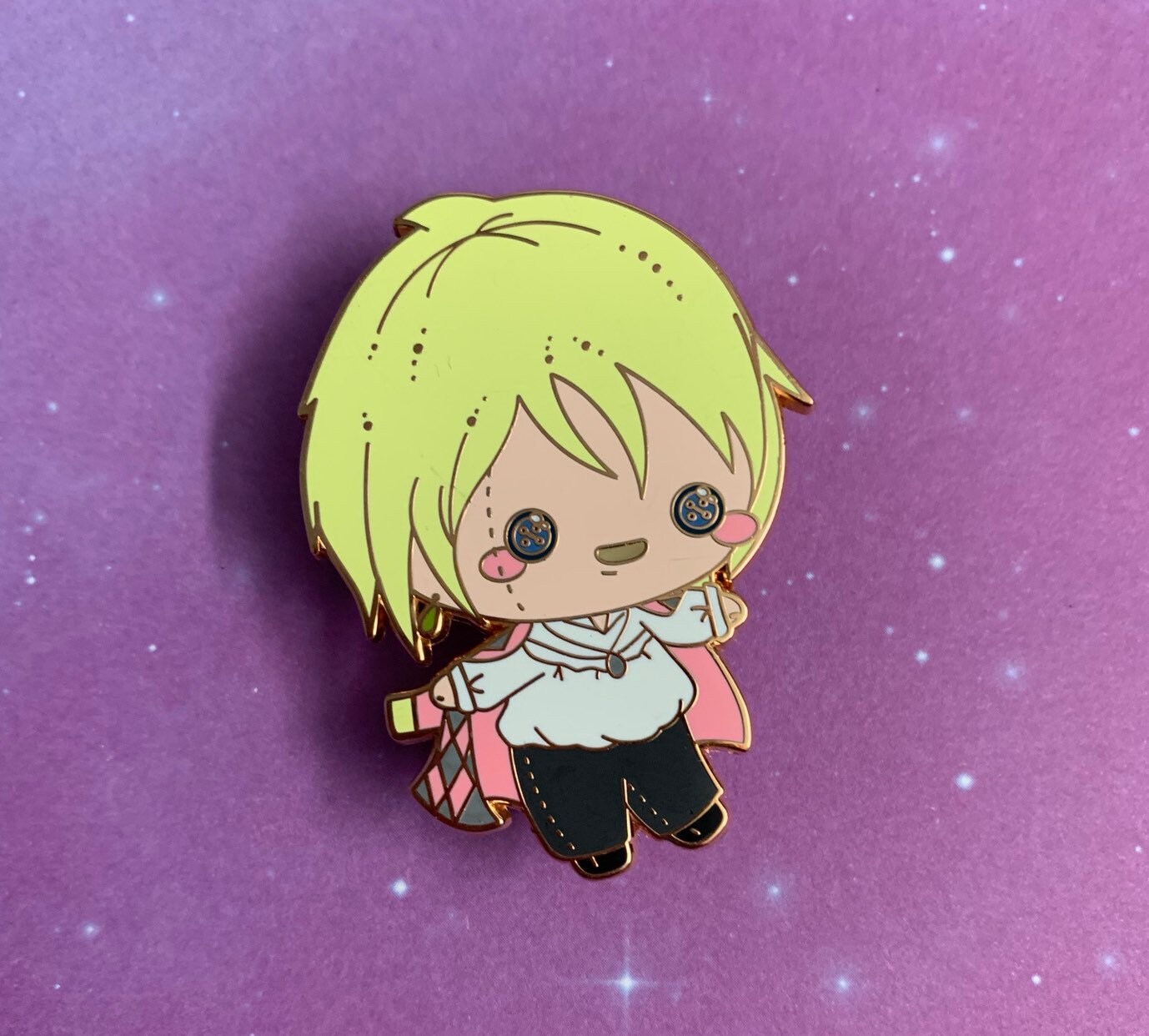 Plushie Enamel Pin Blonde Boy Kawaii Chibi Plush Toy Etsy