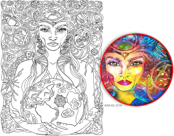 Gaia Roman Earth Mother Goddess A Muse 1 Page Download Etsy