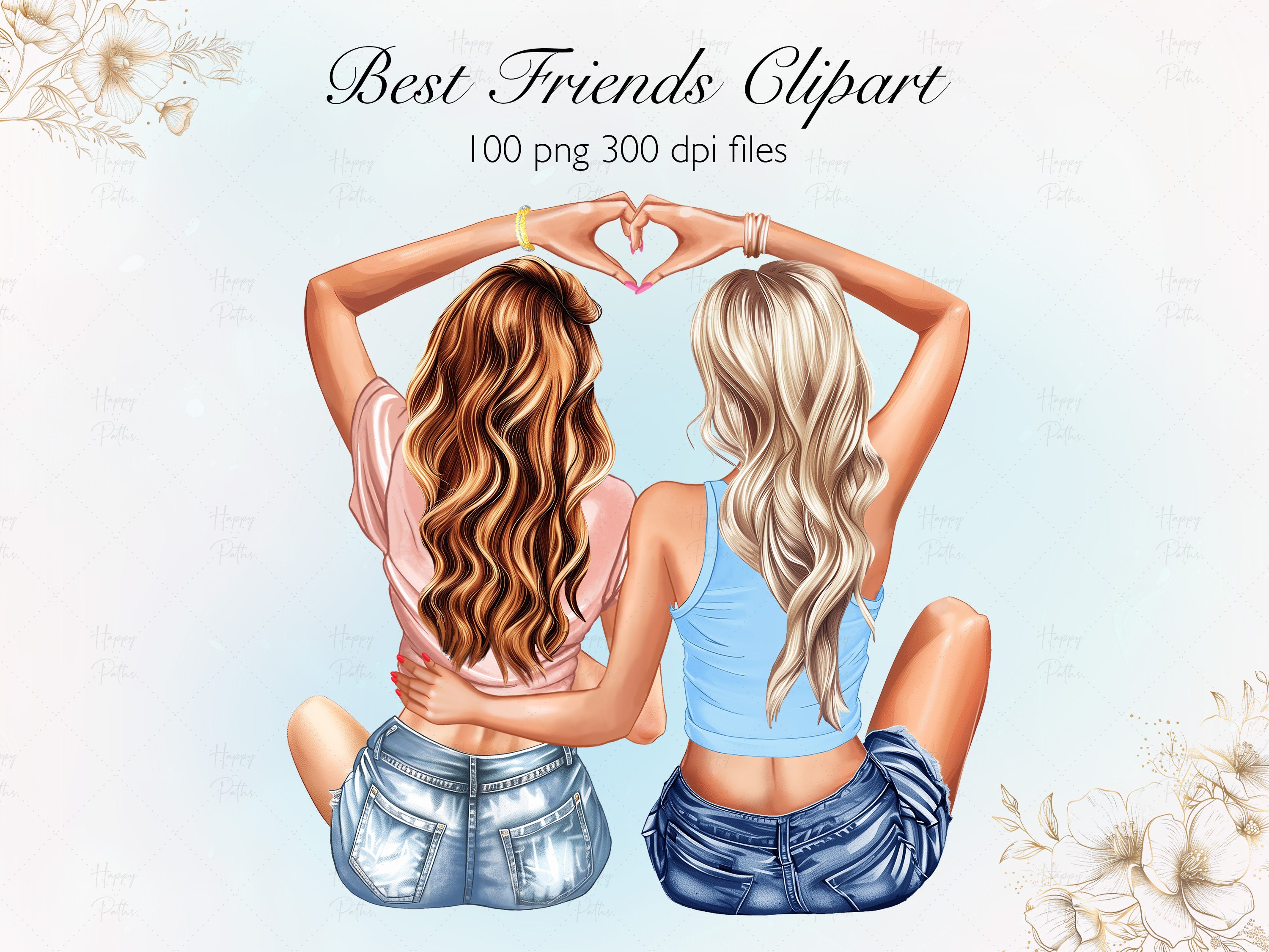 Blonde Friends Art - Etsy, image size:3000x2250