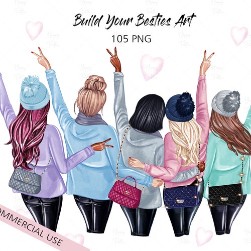 Buy and Build Your Own Best Friends Custom Art Besties - Etsy Buy and Build Your Own Best Friends Custom Art Besties - Etsy