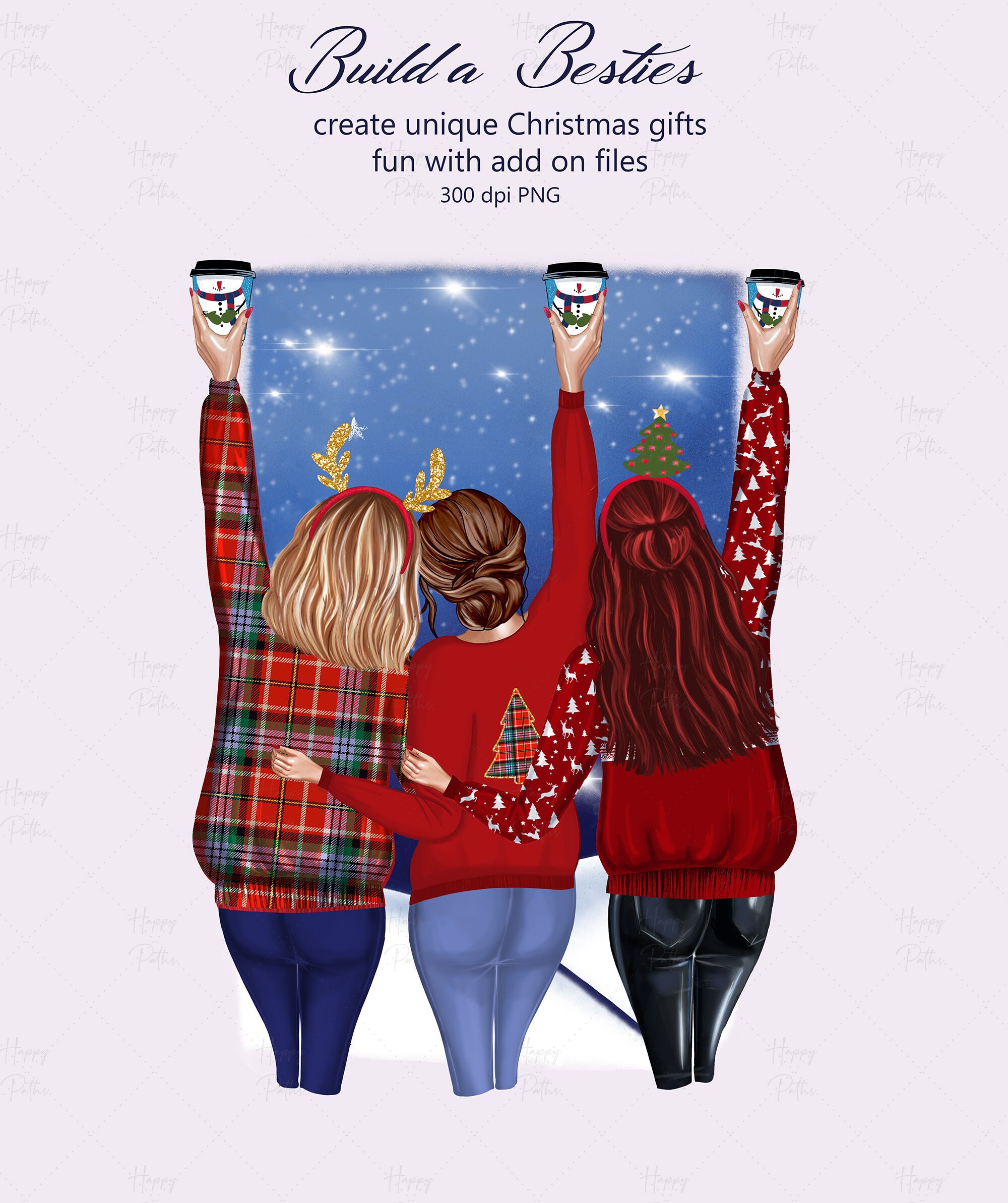 holiday-besties-christmas-bundle-bff-clipart-soul-sisters-png-customizable-friends-add-on-holiday-character-builder-christmas-sweaters-etsy