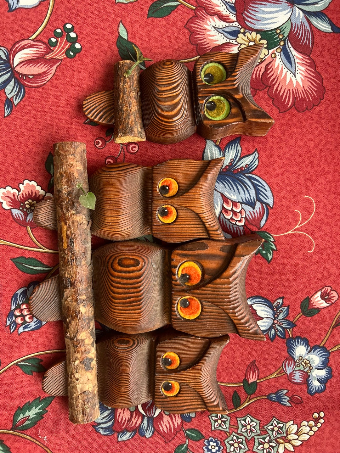 Vintage Wooden Owl Wall Decor Etsy