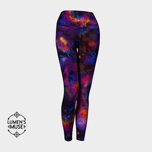 Purple Space Yoga Leggings