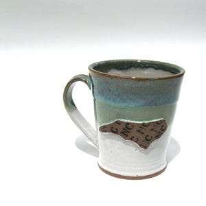 North Carolina mug, NC mug, White mug, ceramic mug, multi color mug