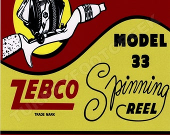 ZEBCO Modèle 33 9/" X 12/" SIGNE