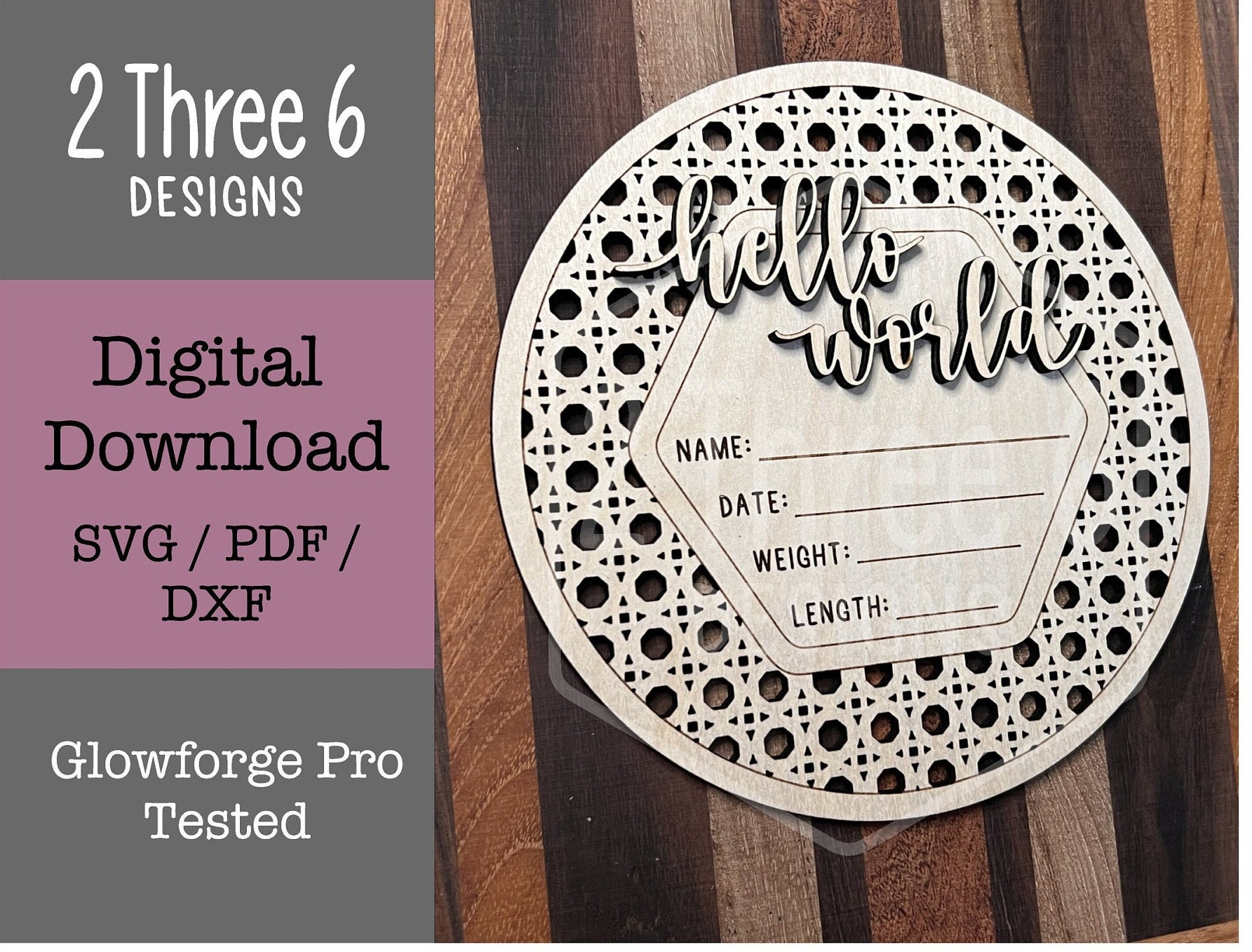 Digital File Birth Announcement Sign Laser Cut File - Etsy